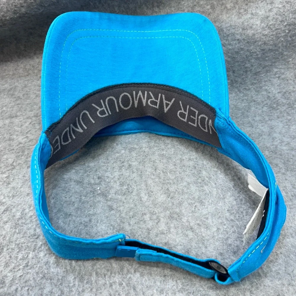 Embroidered Logo Womens Blue Under Armour Visor Adjustable Athletic Hat OSFM